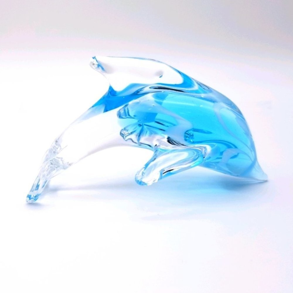 Glass Dolphin Trinket